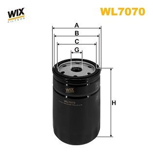 WL7070 WIX Filtro aceite