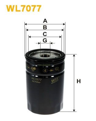 WL7077 WIX Filtro aceite
