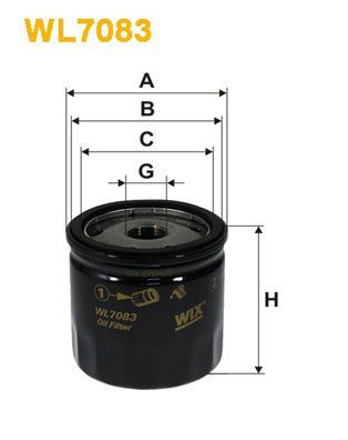 WL7083 WIX Filtro aceite