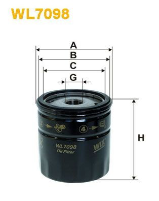 WL7098 WIX Filtro aceite