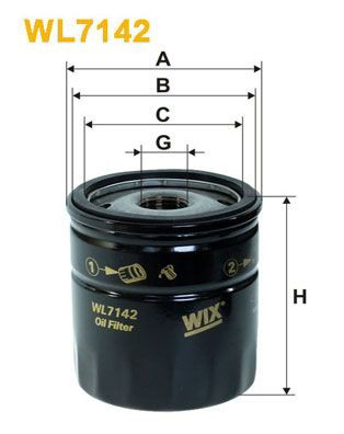 WL7142 WIX Filtro aceite