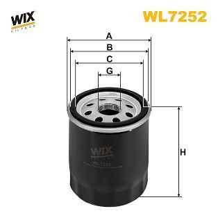 WL7252 WIX Filtro aceite