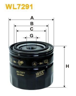 WL7291 WIX Filtro aceite