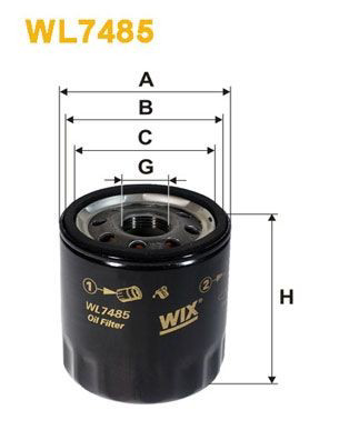 WL7485 WIX Filtro aceite
