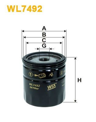 WL7492 WIX Filtro aceite