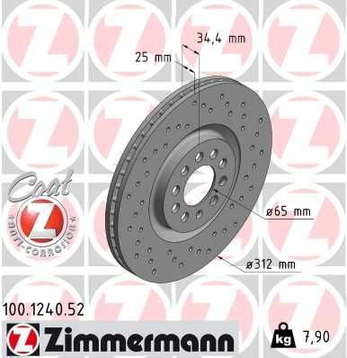 Comprar 100124052 Zimmermann Freno de disco delantero
