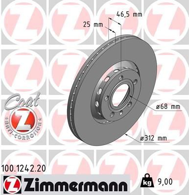 Frenos delanteros Zimmermann 100124220 precio, desde 56,09 EUR