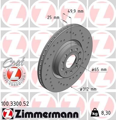 Frenos delanteros Zimmermann 100330052 precio, desde 40,66 EUR