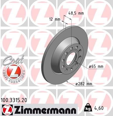 100331520 Zimmermann Freno de disco trasero