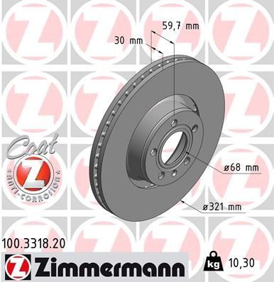 Frenos delanteros Zimmermann 100331820 precio, desde 60,62 EUR