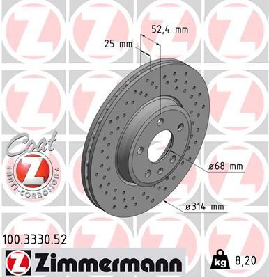 Comprar 100333052 Zimmermann Freno de disco delantero