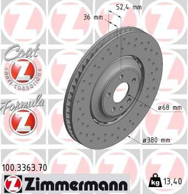 Frenos delanteros Zimmermann 100336370 precio, desde 483,07 EUR
