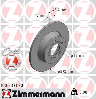 100337120 Zimmermann Freno de disco trasero