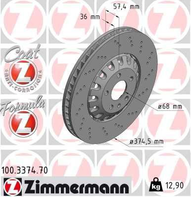 Frenos delanteros Zimmermann 100337470 precio, desde 284,06 EUR