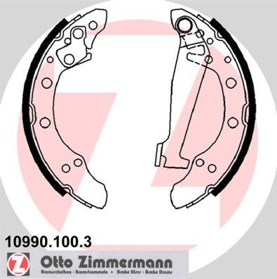 109901003 Zimmermann Zapatas de freno de tambor traseras