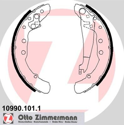 109901011 Zimmermann Zapatas de freno de tambor traseras