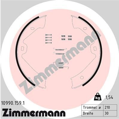 109901591 Zimmermann Zapatas de freno de estacionamiento