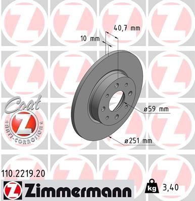 110221920 Zimmermann Freno de disco trasero