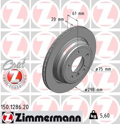 150128620 Zimmermann Freno de disco trasero