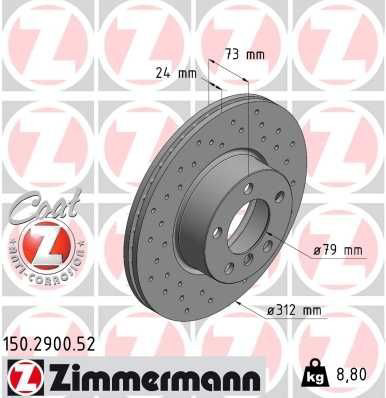 Frenos delanteros Zimmermann 150290052 precio, desde 57,17 EUR