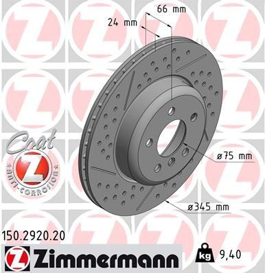 150292020 Zimmermann Freno de disco trasero