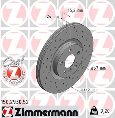 Disco de freno 150293052 Zimmermann