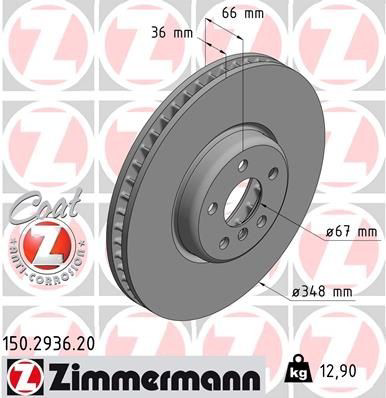 Disco de freno 150293620 Zimmermann