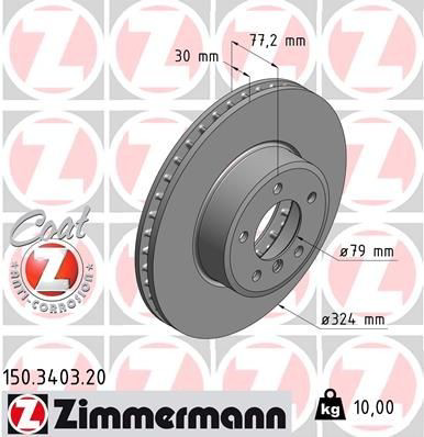 Comprar 150340320 Zimmermann Freno de disco delantero