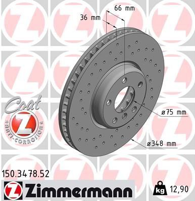 Disco de freno 150347852 Zimmermann