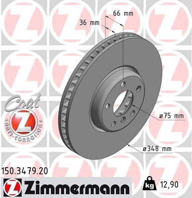 Disco de freno 150347920 Zimmermann