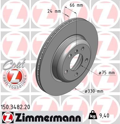 Comprar 150348220 Zimmermann Freno de disco delantero