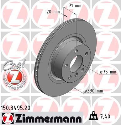 150349520 Zimmermann Freno de disco trasero