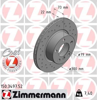 Frenos delanteros Zimmermann 150349752 precio, desde 47,21 EUR