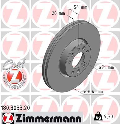 Frenos delanteros Zimmermann 180303320 precio, desde 55,17 EUR