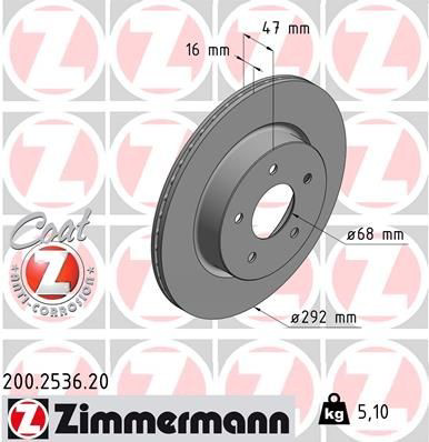 200253620 Zimmermann Freno de disco trasero