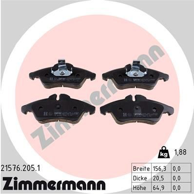 215762051 Zimmermann Pastillas delanteras