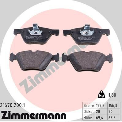 216702001 Zimmermann Pastillas delanteras