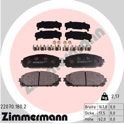 220701802 Zimmermann Pastillas delanteras