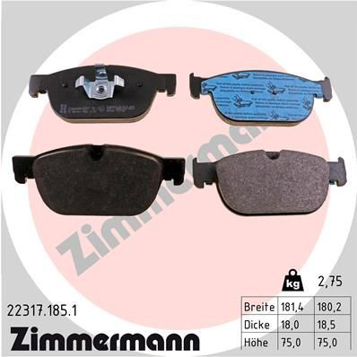 Pastillas de freno delanteras Zimmermann 223171851
