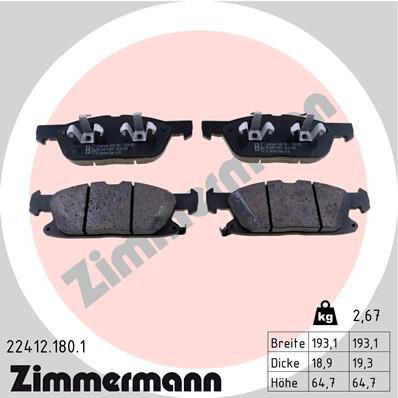 Pastillas de freno 224121801 Zimmermann