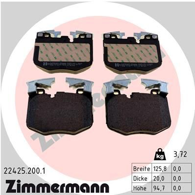 Pastillas de freno delanteras Zimmermann 224252001