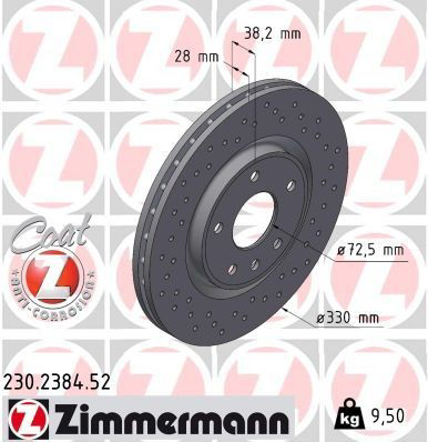 Disco de freno 230238452 Zimmermann