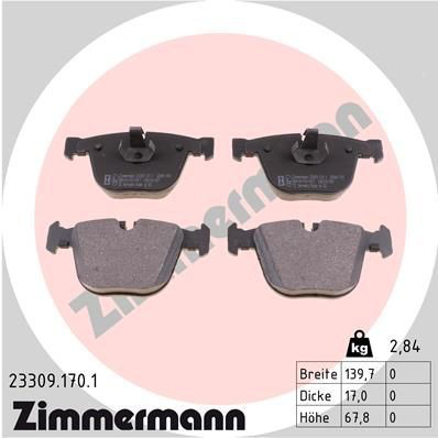 Pastillas traseras Zimmermann 233091701