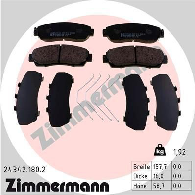 Pastillas de freno delanteras Zimmermann 243421802