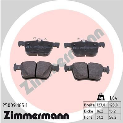 Pastillas de freno traseras 250091651 Zimmermann
