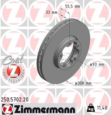 Frenos delanteros Zimmermann 250570220 precio, desde 84,97 EUR
