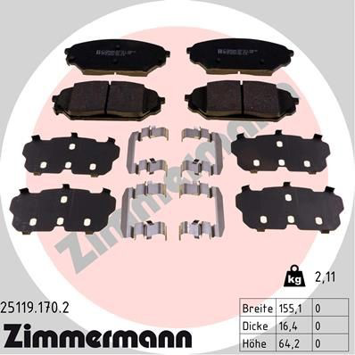 251191702 Zimmermann Pastillas delanteras