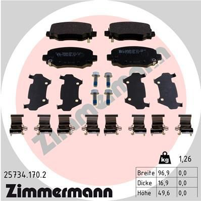 257341702 Zimmermann Pastillas freno traseras