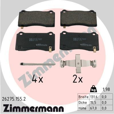 262751552 Zimmermann Pastillas delanteras