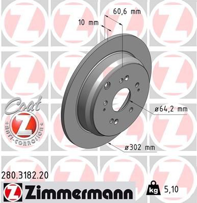 280318220 Zimmermann Freno de disco trasero